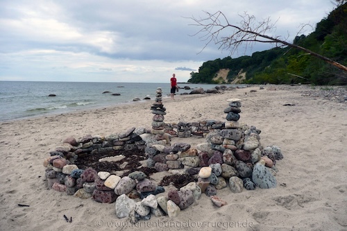 Steingebilde am Strand